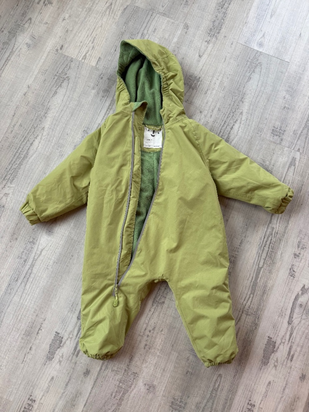 Fleece lined rain suit 12-18m